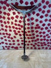 Vintage leather seat shooting stick made by game bird England.