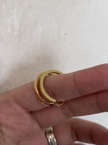 Real carat saudi gold hoop - saudi,