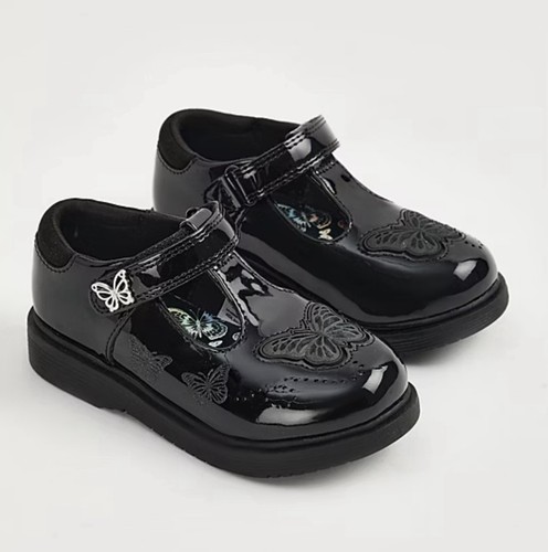 Girls black patent - light, up