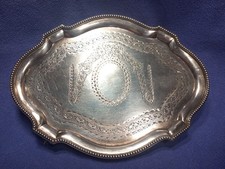 Antique Sterling Silver Footed Tray 212g London 1874 Robert Harper