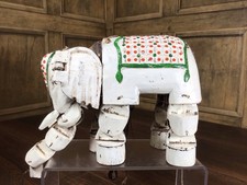 VINTAGE CARVED WOODEN ELEPHANT