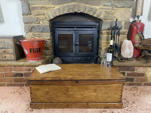Old antique pine chest - old,