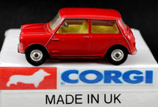 1960* Corgi Classic 225 AUSTIN SEVEN MINI CAR in Darker RED Colour Made in UK