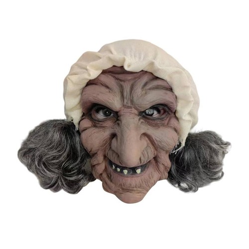 Old woman witch mask - old,
