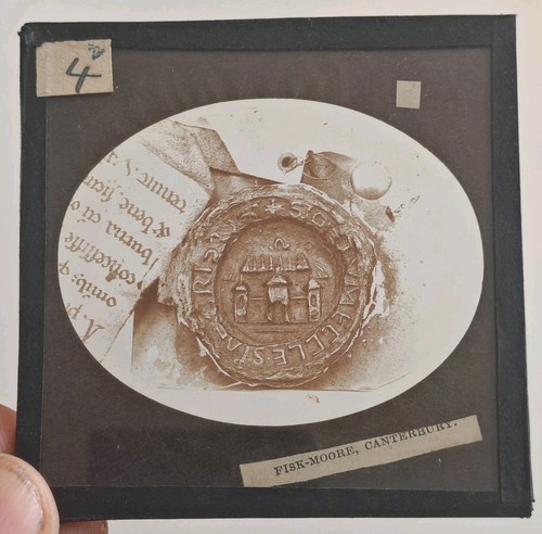 Magic lantern slide depicting - magic,