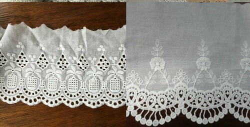 Cotton embroidered lace - embroidered, fabric
