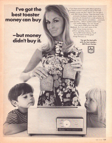 1968 green stamps toaster - 1968, s&h