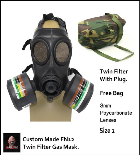 Fn12 gas mask twin filter - mask,