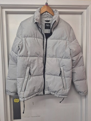Mens zara silver padded jacket - zara,