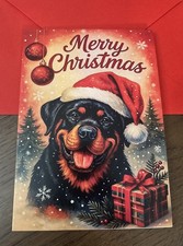 Funny Christmas Rottweiler