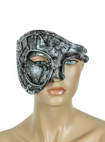 Steampunk half mask gear spike - mask,