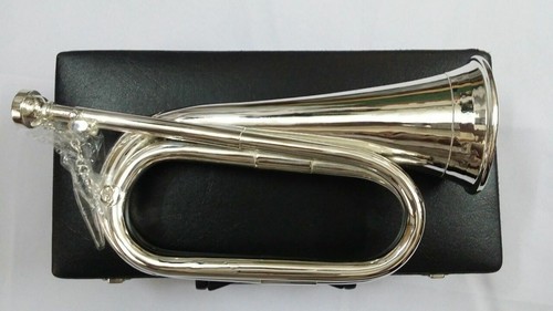 British army bugle silver - army,