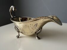 Antique Sauce Gravy Boat Jug Silver Plated