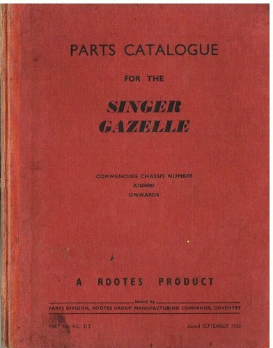 Singer gazelle series saloon - gazelle, 1