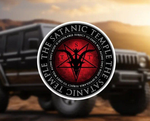 Large satanic temple satan - satanic,