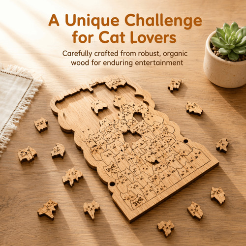 Unique wooden cat shaped - cat,