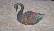 Antique copper patina swan