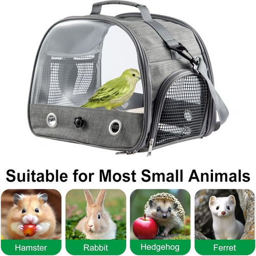 Compact bird transport - bird, cage