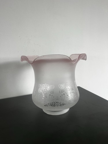 Vintage oil lamp tulip shade - tulip,