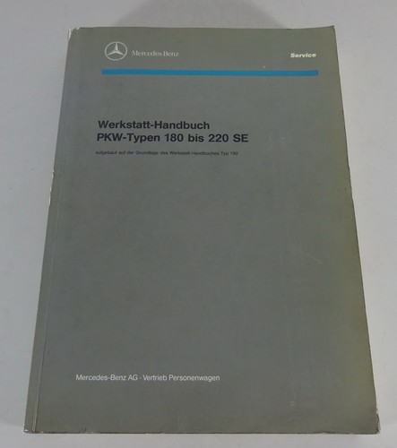 Workshop manual mercedes - mercedes, benz