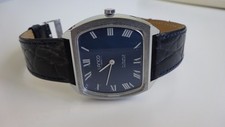 Lanco, blue-face manual wind watch very rare vary good order