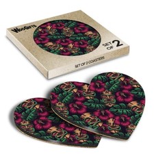 Heart MDF Coaster Tiki Mask