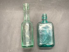 ANTIQUE 2 OLD BLUE GLASS