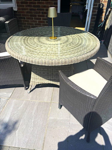 Rattan wicker round - round, clear