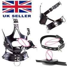 PU Leather Hood Head Mask with