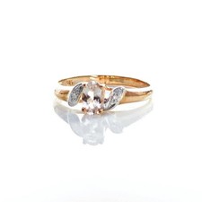 9ct Morganite Diamond Ring