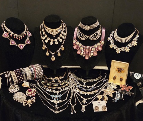 Vintage mod rhinestone jewlery - rhinestone,