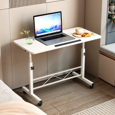 Adjustable Height & Tilt Rolling Laptop Desk Overbed Table Bedside Workstation
