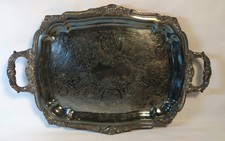 Vtg Large Silver Plate Butler