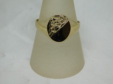 9ct gold oval - 1/2, engraved