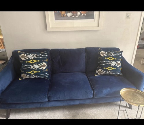 John lewis blue - john, velvet