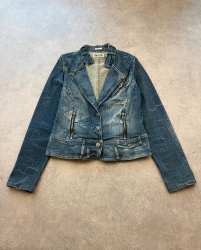 Y2k denim jacket women xl - jacket,