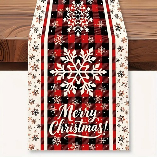 Christmas linen table runner - christmas,