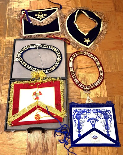 6pc vintage masonic - 6pc,