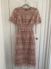 ASOS Premium lace midi dress in mink