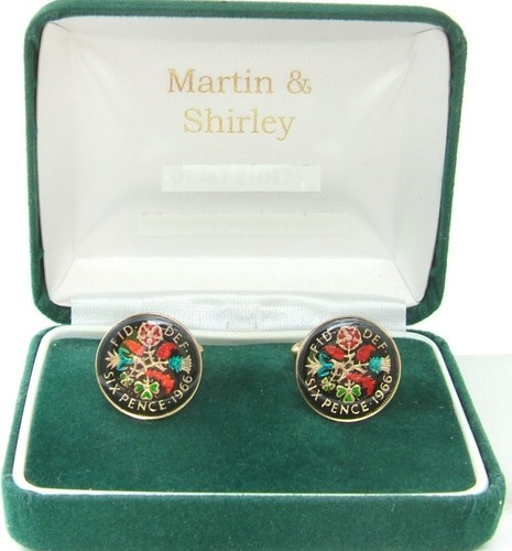 1966 sixpence cufflinks from - sixpence,