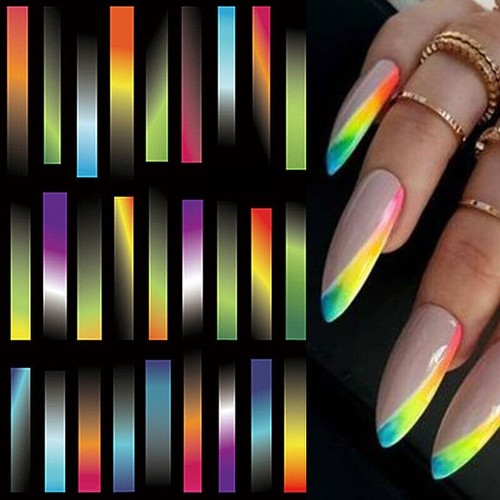 Nail art stickers neon - stickers, rainbow