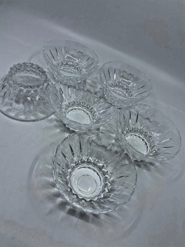 Crystal sundae dishes - crystal,