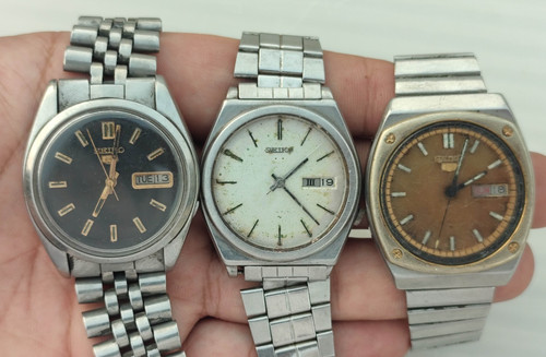 Lot vintage seiko 5 - 3x,