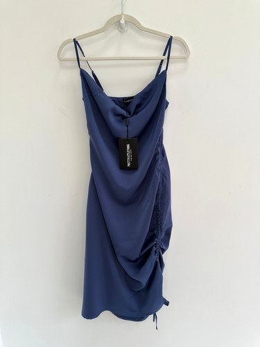 Plt blue dress mini - blue, satin