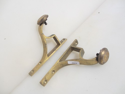 Vintage brass curtain pole - brass,