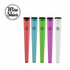 Wise Skies Joint Cig Holder King Size Cone Hard Plastic Airtight Tube 5 Colours