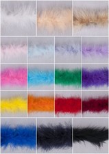 Marabou Feather Trim Fluffy Swansdown 40mm Width Craft Sewing Millinery