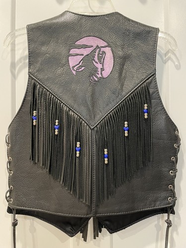 Fox creek wolf leather vest - creek,