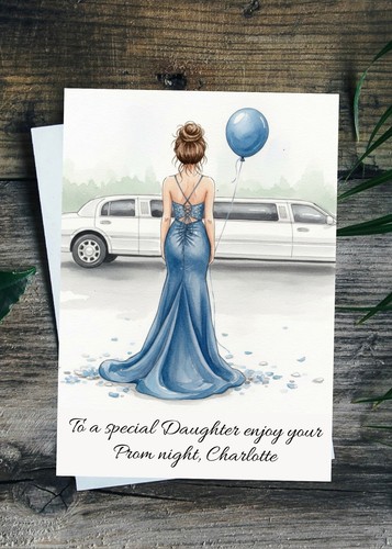 Prom card personalised large - card,