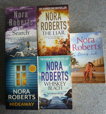 5 Nora Roberts P/B Books Bundle: Liar/Search/Whiskey Beach/Loving Jack/Hideaway